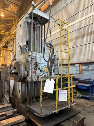 5" Cincinnati Gilbert, floor type horizontal boring mill with floor plate, 50" x 72" infeeding power rotary - Image 2