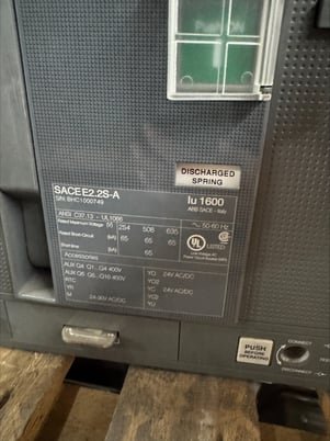 1600 Amps, ABB, SACE E2.2S-A, electrically operated - Image 1