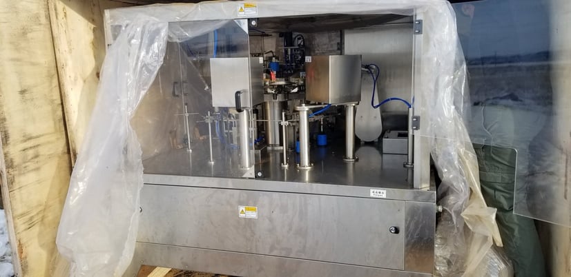 counter clock wise w/Rotary Pouch Bagger & Checkweigher, Kenwei #JW-A14S/GD8-200B, 14-Head, 10-50 BPM - Image 6