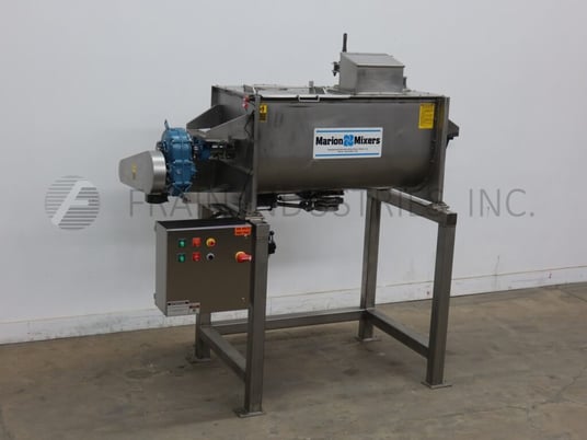 25 cu.ft. Marion, 304 Stainless Steel paddle mixer, 60" L x 27" W x 30-1/2"D, bolt down cover, 10 HP - Image 1