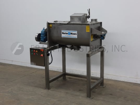 25 cu.ft. Marion, 304 Stainless Steel paddle mixer, 60" L x 27" W x 30-1/2"D, bolt down cover, 10 HP - Image 5