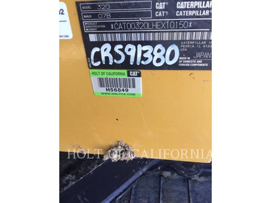 Caterpillar 320, Crawler Excavator, 6398 hours, S/N: HEX10150, 2019 - Image 6