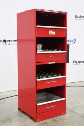 CNC hydraulic collet chucks with 41 assorted Crawford D style multibore spring collets - Image 3