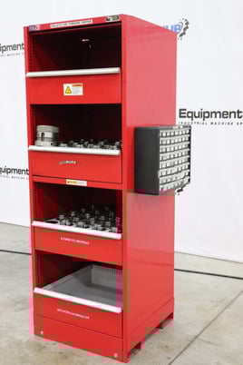 CNC hydraulic collet chucks with 41 assorted Crawford D style multibore spring collets - Image 4