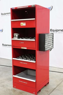 CNC hydraulic collet chucks with 41 assorted Crawford D style multibore spring collets - Image 5