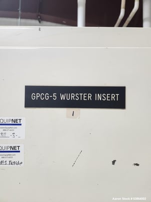 Glatt #GPCG-300, fluid bed dryer, Stainless Steel, Glatt lift #LD500, w/ bowl cart, Wurster inserts, 2000 - Image 2