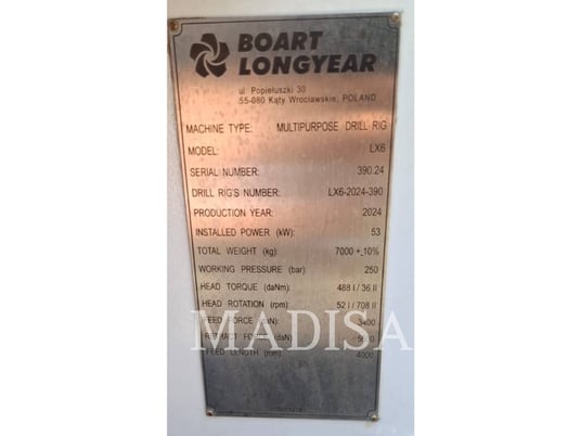 Boart Longyear LX6, Surface Drill Rig, 11 hours, S/N: 390.24, 2024 - Image 6