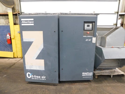 197 scfm, 125 psig, Atlas Copco #ZT37, air compressor, 60 HP, 2016 - Image 3
