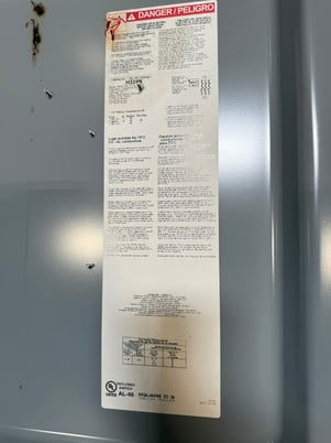 200 Amp. Square D Fusible Safety Switch H324N 60Hz 3 Pole NEMA 1 Enclosure - Image 3