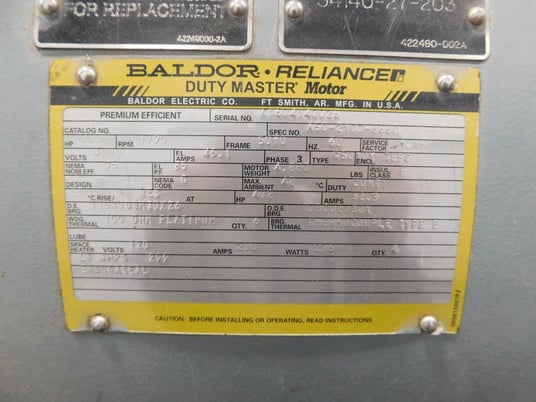 350 HP 1790 RPM Baldor Duty Master, Frame 5010, TEFC, 4000 Volts - Image 10