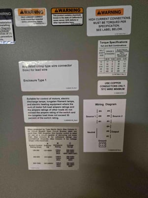 250 Amp. Liebert #STA0250A124546, Static Transfer Switch, 3 Phase, 480 V, 2003 - Image 5