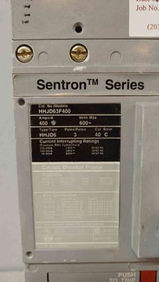 400 Amps, Siemens, HHJD63F400, Circuit Breaker, Sentron Series, 3-Pole, 600 VAC - Image 4