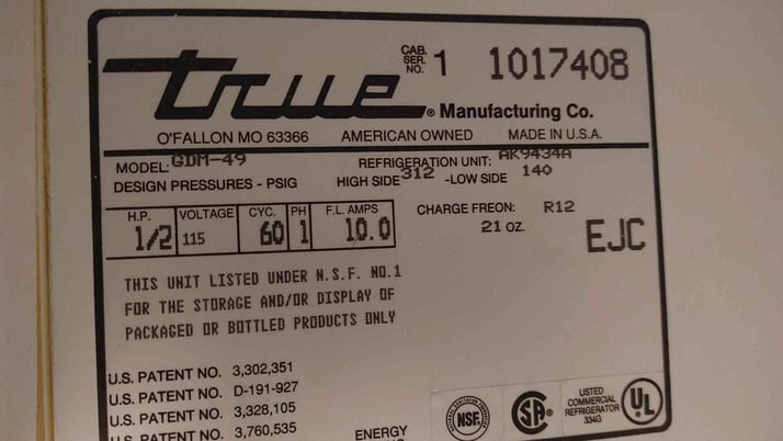 VWR Scientific #GDM-49, 2-Door Lab Refrigerator, 312/140 psig, 1 Phase, 1/2 HP, 10 Amps, 115 V - Image 4