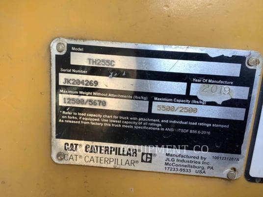 Cat TH255C, Telehandler, 2901 hours, S/N: JK204269, 2019 - Image 6