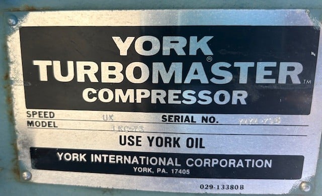 York #Turbomaster Compressor with 1176 HP Motor - Image 2