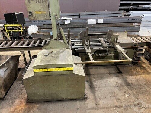 18" x 38" Hyd-Mech #V-18A, vertical band saw, 10 HP, 198" x 1.25" blade, automatic infeed, 1998 - Image 5