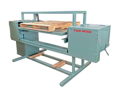 Cam-Wood #1AM-010-G, Bandsaw Pallet Dismantler, 60" x unlimited length Pallet Size, 60" width x 48" D Table - Image 2