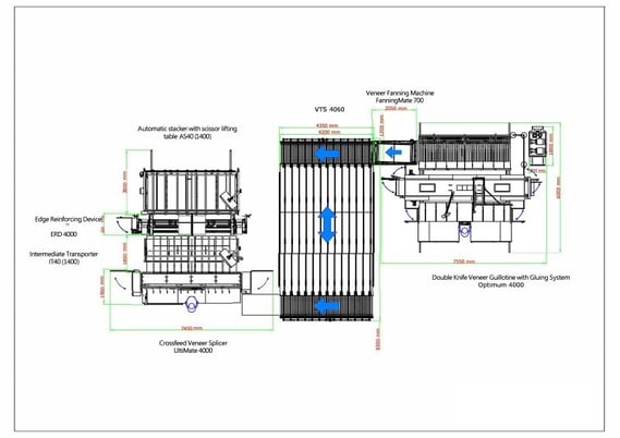 Cam-Wood #SVFPL-D, Smart Veneer Faces Production Line, 133.9"/157.5" Veneer Cut lengths, 2026 - Image 1