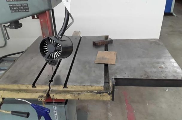 DoAll #3613-20, vertical band saw, 36" throat, cnc, 480 V., tilt table, 26" x33" table, blade welder, 1981 - Image 2