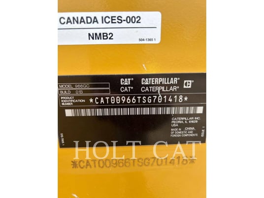 Cat 966GC, Wheel Loader, 1032 hours, S/N: SG701418, 2023 - Image 6