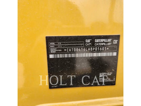 Cat 416 4S, Backhoe Loader, 68 hours, S/N: H8P01605, 2023 - Image 6