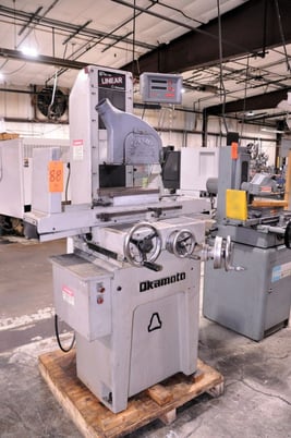 7.5" x 14" Okamoto #612/14 Linear, precision surface grinder with DRO's, 2 HP - Image 1
