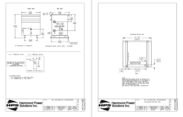150 KVA 208 Delta Primary, 480Y/277 Secondary, Hammond SG3A0150BK, step up Dry Transformer, Nema 3R, new - Image 10