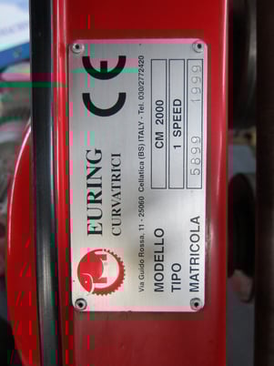 Euring #CM2000, Angle Bending Roll, sngl speed - Image 4