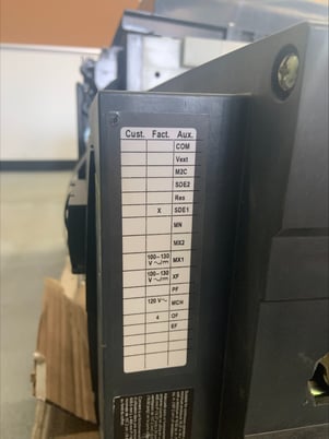 800 Amps, Square D, NW12HF, 85kA @ 600 Volts, Drawout, electrically operated Breaker - Image 3
