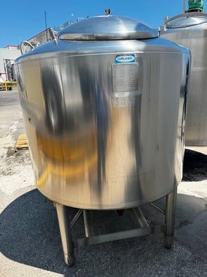 300 gallon Walker Stainless Equipment Co. Liqui Mixer liquidifier tank, 316L Stainless Steel, 75 psi, dished - Image 1