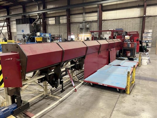 7" Modern #6MNC, CNC tube cut-off machine, 8 station, 24' automatic feeder, Fanuc Oi-TD, 2014 - Image 2