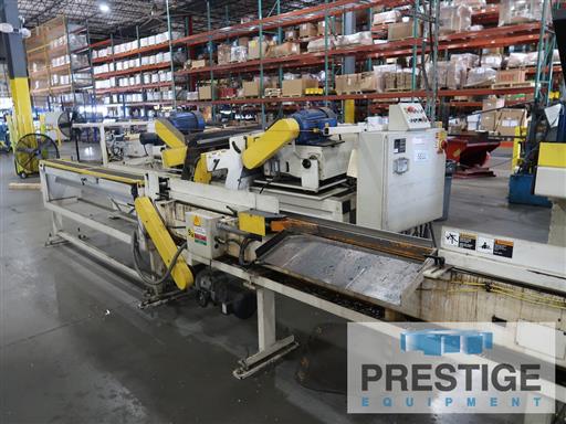 .5" -3" Haven #960, Wire Brush Double End Tube De-Burring Machine, 2.25" Square Tube capacity, 4000/hr. Cycle - Image 1