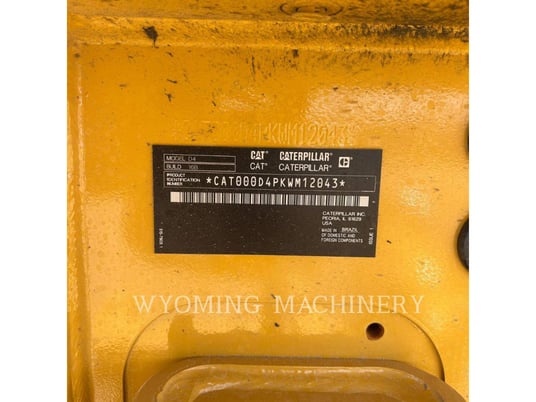 Caterpillar D4 VP, Crawler Dozer, 12 hours, S/N: KWM12043, 2025 - Image 6