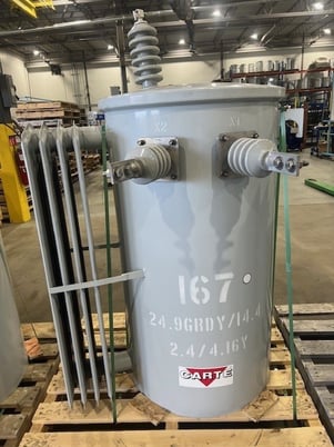 167 KVA 24940GrdY/14400 Primary 2400/4160Y Secondary, Carte Transformers, 1 phase, CANADA - Image 2