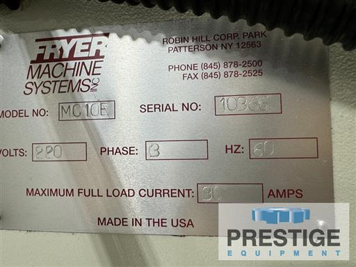 Fryer #MC-10E, CNC Vertical Machining Center, 30" X, 18" Y, 22" Z, 31.5" x 16.5" Table, 15 HP, 60-8000 RPM - Image 8