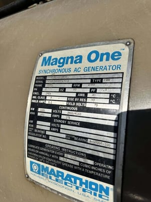 1000 KW Cummins #KTA50G, diesel generator set, 2400/4160 Volts, 1983 - Image 6
