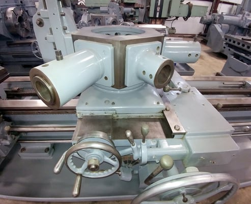 No. 4A Warner & Swasey, M3550, square head, saddle type turret lathe, 28-1/4" swing o/bed ways, 62" center - Image 8