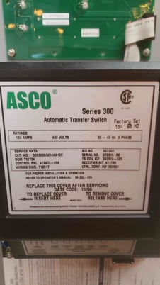 104 Amp. ASCO Series 300 #D00300B30104N10C, Automatic Transfer Switch, 3PH, 104 A, 480 Volts - Image 6