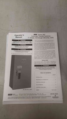 104 Amp. ASCO Series 300 #D00300B30104N10C, Automatic Transfer Switch, 3PH, 104 A, 480 Volts - Image 7