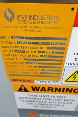 JPW #C2-83-139TULEP480V45-60KW, Conveyor Oven, 2 zone, separate controls, shared exhaust, 42" width, 200&deg;C - Image 3