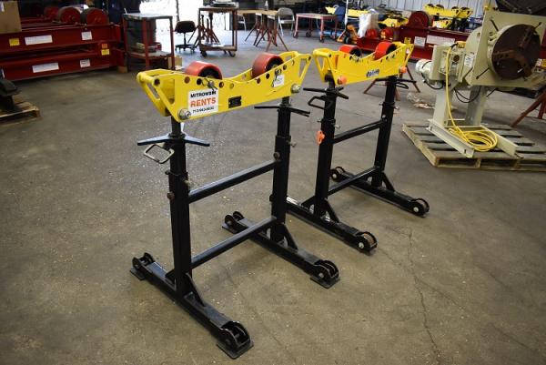 2 Ton, LJ Welding #HD2-300, modular roller support stands, 4000 lb., steel V-groove wheels - Image 3