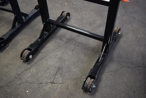 2 Ton, LJ Welding #HD2-300, modular roller support stands, 4000 lb., steel V-groove wheels - Image 4