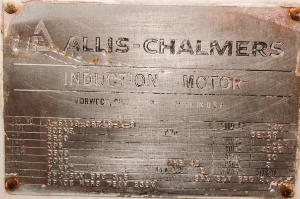 2500 HP 3570 RPM Allis-Chalmers, Frame 6812S, weather protected enclosure type 2, SB, 2400/4160 Volts - Image 5