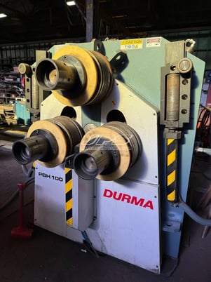 4" x 4" x .5" Durma #PBH-100, profile angle bending roll, hydraulic, 3 motorized rollers, 2017 - Image 2