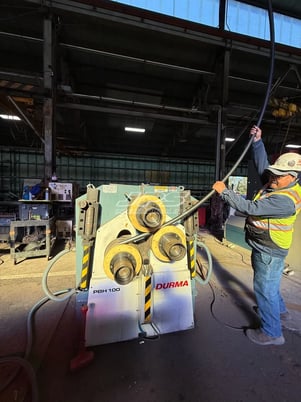 4" x 4" x .5" Durma #PBH-100, profile angle bending roll, hydraulic, 3 motorized rollers, 2017 - Image 8