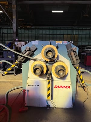 4" x 4" x .5" Durma #PBH-100, profile angle bending roll, hydraulic, 3 motorized rollers, 2017 - Image 9