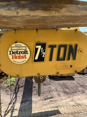 7.5 Ton, Detroit Under Hung Hoist, 32' 8" Span, 25' Lift - Image 2