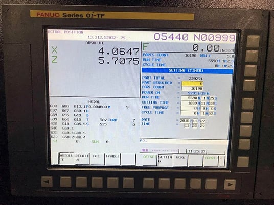 Hwacheon #160A, CNC lathe, 21.6" swing, 6" collet chuck, 1.7" bar, 11.8"dia., 11.81" length, A2-5, 12 turret - Image 3
