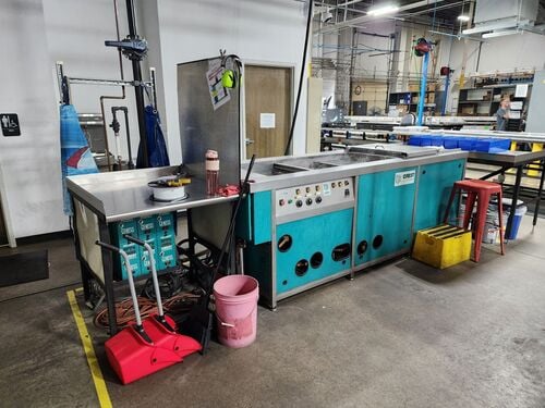 Crest #OCJ-1826, manual 4-station ultrasonic cleaning system, 18" W x 26" L x 18" H, 1999 - Image 4