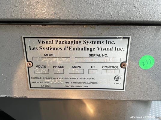 Visual Pack #DS-6-1214, Rotary Blister Sealer, 8 CPM, 12" x 14" max seal area, 3.5" Depth, seal 2000 lbs @ - Image 5